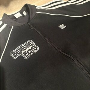 adidas Black Track Jacket and Beastie Boys logo women’s large nwot